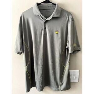 Masters Tech Men's Short Sleeve Golf Polo 2015 Jordan Spieth Gray Size Large